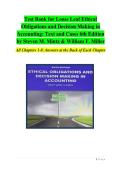 Test Bank&colon; Ethical Obligations and Decision Making in Accounting &lpar;6th Edition&rpar;