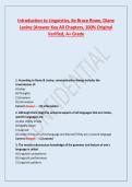 Introduction to Linguistics&comma; 6e Bruce Rowe&comma; Diane Levine &lpar;Answer Key All Chapters&comma; 100&percnt; Original Verified&comma; A&plus; Grade
