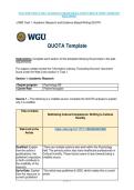 WGU D389 UXM3 TASK 1 LEARNING STRATEGIES&vert; LATEST UPDATE WITH COMPLETE SOLUTIONS