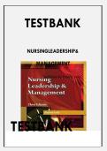Test&lowbar;Bank&lowbar;For&lowbar;Nursing&lowbar;Leadership&lowbar;&&lowbar;Management&comma;&lowbar;3rd&lowbar;Edition&lowbar;By&lowbar;Patricia &lpar;1&rpar;