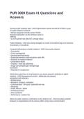 PUR 3000 Exam -1 Questions and Answers