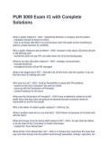 PUR 3000 Exam -1 with Complete Solutions