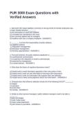 PUR 3000 Exam Questions with Verified Answers