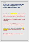RELIAS - FETAL HEART MONITORING EXAM &vert;  FREQUENTLY TESTED QUESTIONS WITH  CORRECT ANSWERS &vert; BRAND NEW&excl;