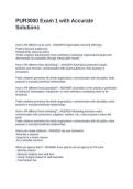 PUR3000 Exam 1 with Accurate Solutions