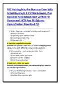 NYC Hoisting Machine Operator Exam With Actual Questions & Verified Answers&comma; Plus Explained Rationales&sol;Expert Verified For Guaranteed 100&percnt; Pass 2026&sol;Latest Update&sol;Instant Download Pdf