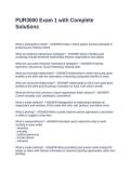 PUR3000 Exam 1 with Complete Solutions