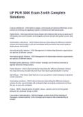 UF PUR 3000 Exam 3 with Complete Solutions