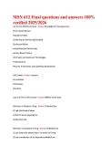 MSN 612 Final questions and answers 100&percnt;  verified 2025&sol;2026 
