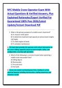 NYC Mobile Crane Operator Exam With Actual Questions & Verified Answers&comma; Plus Explained Rationales&sol;Expert Verified For Guaranteed 100&percnt; Pass 2026&sol;Latest Update&sol;Instant Download Pdf