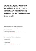 WGU D236 Objective Assessment Pathophysiology Practice Exam &ndash; Verified Questions and Answers &vert; Already Graded A&plus; &vert; Guaranteed Pass &vert; Brand New&excl;&excl;&excl;&excl;