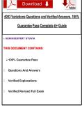 4003 Variations Questions and Verified Answers&comma; 100&percnt; Guarantee Pass Complete A&plus; Guide