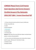 COMSAE Phase2 Form C114 Practice  Exam Questions And Correct Answers  &lpar;Verified Answers&rpar; Plus Rationales  2026&vert;2027 Q&A &vert; Instant Download Pdf