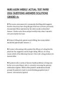 NURS 6521N WEEKLY ACTUAL TEST PAPER 2026 QUESTIONS ANSWERS SOLUTIONS GRADED A&plus;