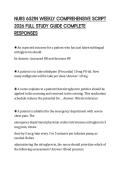 NURS 6521N WEEKLY COMPREHENSIVE SCRIPT 2026 FULL STUDY GUIDE COMPLETE RESPONSES