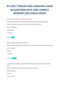 ATI TEAS 7 English & Language Usage 2025-2026&colon; 48 Practice Questions with Correct Answers