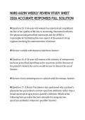 NURS 6521N WEEKLY REVIEW STUDY SHEET 2026 ACCURATE RESPONSES FULL SOLUTION