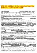 UWF EDF 6226 Deck 3 &ndash; Generalization&comma; Reactivity & Stimulus Control &lpar;Verified Q&A&rpar;&period;pdf