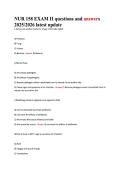 NUR 158 EXAM II questions and answers  2025&sol;2026 latest update