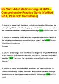RN VATI Adult Medical-Surgical 2019 &ndash; Comprehensive Practice Guide &lpar;Verified Q&A&comma; Pass with Confidence&rpar;&period;pdf
