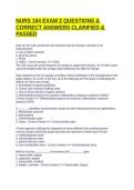 NURS 104 EXAM 2 QUESTIONS & CORRECT ANSWERS CLARIFIED & PASSED