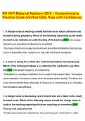 RN VATI Maternal Newborn 2019 &ndash; Comprehensive Practice Guide &lpar;Verified Q&A&comma; Pass with Confidence&rpar;&period;pdf