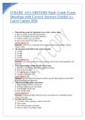 O-HARE AOA DRIVERS Study Guide Exam Questions with Correct Answers Graded A&plus; Latest Update 2026