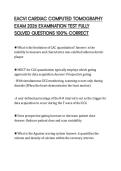 EACVI CARDIAC COMPUTED TOMOGRAPHY EXAM 2026 EXAMINATION TEST FULLY SOLVED QUESTIONS 100&percnt; CORRECT