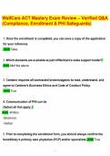 WellCare ACT Mastery Exam Review &ndash; Verified Q&A &lpar;Compliance&comma; Enrollment & PHI Safeguards&rpar;&period;pdf