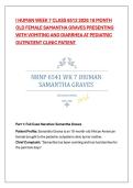 I HUMAN WEEK 7 CLASS 6512 2026 18 MONTH  OLD FEMALE SAMANTHA GRAVES PRESENTING  WITH VOMITING AND DIARRHEA AT PEDIATRIC  OUTPATIENT CLINIC PATIENT  