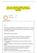 WGU C957 APPLIED ALGEBRA MODULE 1 QUIZ WITH 100&percnt; CORRECT AND VERIFIED ANSWERS