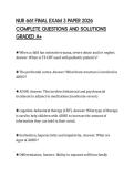 NUR 661 FINAL EXAM 3 PAPER 2026 COMPLETE QUESTIONS AND SOLUTIONS GRADED A&plus;
