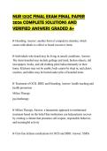 NUR 1212C FINAL EXAM FINAL PAPER 2026 COMPLETE SOLUTIONS AND VERIFIED ANSWERS GRADED A&plus;