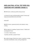 NURS 6560 FINAL ACTUAL TEST PAPER 2026 QUESTIONS WITH ANSWERS GRADED A&plus;