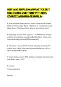 NUR 1212C FINAL EXAM PRACTICE TEST 2026 TESTED QUESTIONS WITH 100&percnt; CORRECT ANSWERS GRADED A&plus;