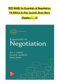 Test Bank For Essentials of Negotiation&comma; 7th Edition by Roy Lewicki&comma; Bruce Barry&vert; 978-1260399455&vert; All Chapters 1-12&vert; &vert;Complete A&plus; Guide