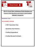 ESS 101 B Lab 5 Quiz&colon; Sedimentary Rocks Actual Questions and Answers Latest Updated 2026&sol;2027 &lpar;Graded A&plus;&rpar;