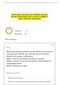 WGU D487 SECURE SOFTWARE DESIGN EXAM QUESTIONS WITH 100&percnt; CORRECT AND VERIFIED ANSWERS