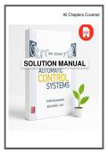 Automatic Control Systems &lpar;10th Edition&rpar; by Farid Golnaraghi &ndash; Solution Manual &vert; Complete Worked Solutions for Control Systems