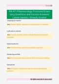 RN ATI Pharmacology Proctored Exam  2023 Questions and Correct Answers&sol;  Latest Update &sol; Already Graded