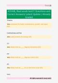 ASVAB&comma; Real asvab test&excl;&excl;&excl; Questions and  Correct Answers&sol; Latest Update &sol; Already  Graded
