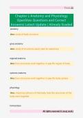 Chapter 1 Anatomy and Physiology  OpenStax Questions and Correct  Answers&sol; Latest Update &sol; Already Graded