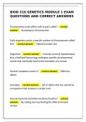BIOD 210 Genetics Module 1 exam questions and correct answers