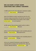 BIO 210 Exam 5 Study Guide Questions and Correct Answers