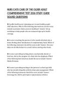 NURS C475 CARE OF THE OLDER ADULT COMPREHENSIVE TEST 2026 STUDY GUIDE SOLVED QUESTIONS