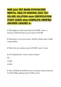NUR 2520 TEST BANK PSYCHIATRIC MENTAL HEALTH NURSING QUIZ TEST SOLVED SOLUTION 2020 CERTIFICATION STUDY GUIDE 2026 COMPLETE VERIFIED ANSWERS GRADED A&plus;