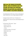NUR 2520 TEST BANK PSYCHIATRIC MENTAL HEALTH NURSING QUIZ TEST SOLVED SOLUTION 2020 UPDATED REVIEW COLLECTION 2026 QUESTIONS WITH CORRECT SOLUTIONS GRADED A&plus;