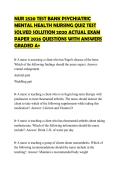 NUR 2520 TEST BANK PSYCHIATRIC MENTAL HEALTH NURSING QUIZ TEST SOLVED SOLUTION 2020 ACTUAL EXAM PAPER 2026 QUESTIONS WITH ANSWERS GRADED A&plus;