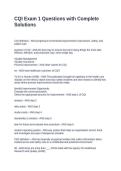 CQI Exam 1 Questions with Complete Solutions