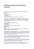CQI Exam Questions with Verified Solutions